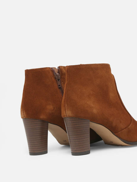 Boots Ã  Talon En Cuir Arroba Marron women 1129TP vue secondaire 4