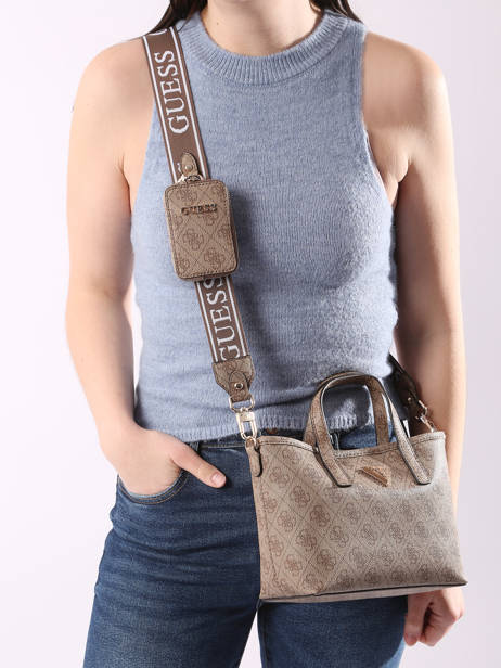 Sac BandouliÃ¨re Latona Guess Marron latona SG921175 vue secondaire 1