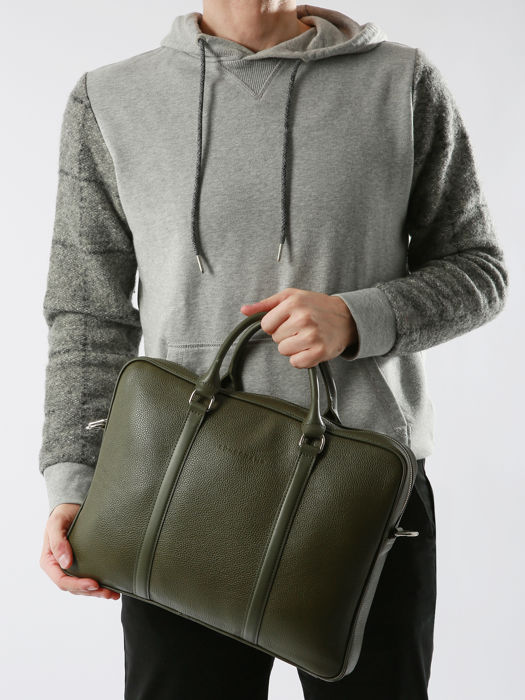Longchamp Le foulonnÃ© Serviette Vert
