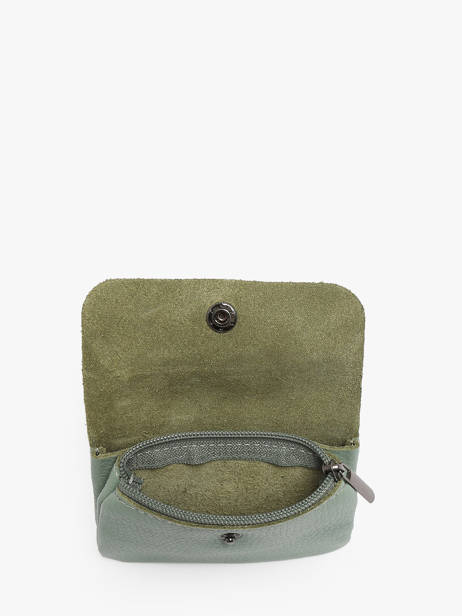 Porte-monnaie Caviar Cuir Milano Vert caviar CA23092 vue secondaire 1