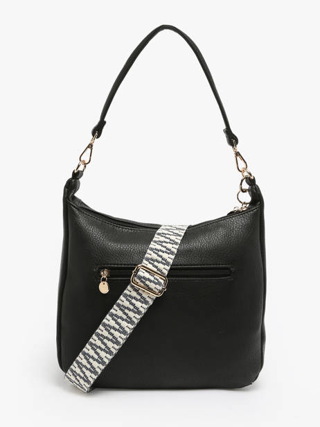 Sac PortÃ© Ã©paule Zip Lulu castagnette Noir zip VICTOR vue secondaire 4
