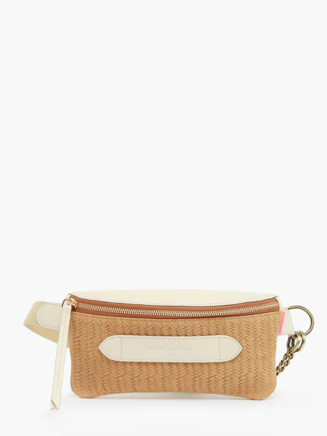 Sac Ceinture Coachella Cuir Daim FaÃ§on TressÃ© Marie martens Beige coachella CVT