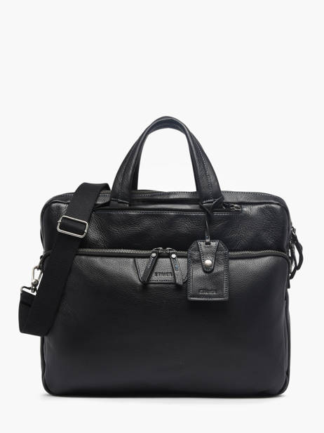 Porte Documents (main) Et Sac à Dos Foulonné Cuir Etrier Noir foulonne EFOU8122