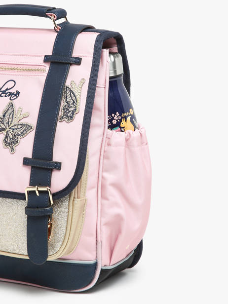Sac Ã  Dos 2 Compartiments Cameleon Rose vintage family boulanger SD39 vue secondaire 5