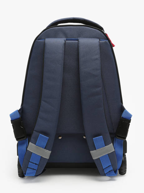 Sac A Dos Ã  Roulettes 2 Compartiments Federat. france football Bleu fff 23CX204R vue secondaire 4