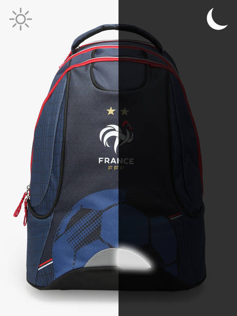 Sac A Dos Ã  Roulettes 2 Compartiments Federat. france football Bleu fff 23CX204R vue secondaire 5
