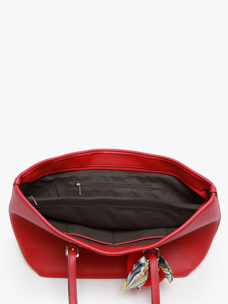 Sac PortÃ© Ã©paule A4 Grained Miniprix Rouge grained 1 vue secondaire 2
