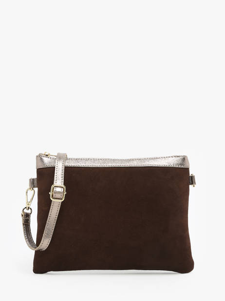 Sac BandouliÃ¨re Velvet Cuir Milano Marron velvet VE24065