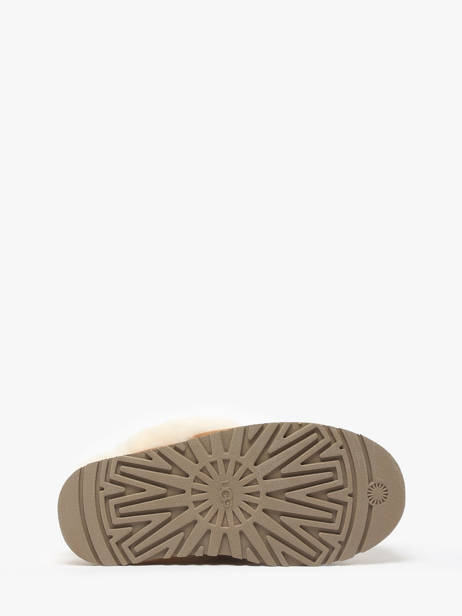 Chaussons Disquette Semelle Compensée En Cuir Ugg Marron accessoires 1122550 vue secondaire 5