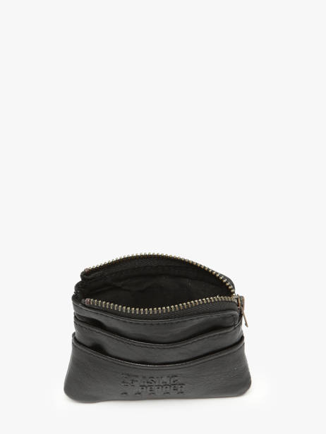 Porte-monnaie Cuir Basilic pepper Noir cow BCOW99 vue secondaire 1