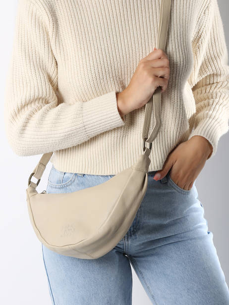 Sac Bandoulière Cow Cuir Basilic pepper Beige cow BCOW73 vue secondaire 1