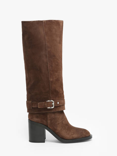 Bottes Ã  Talon Selena En Cuir Alpe Marron women 52841133