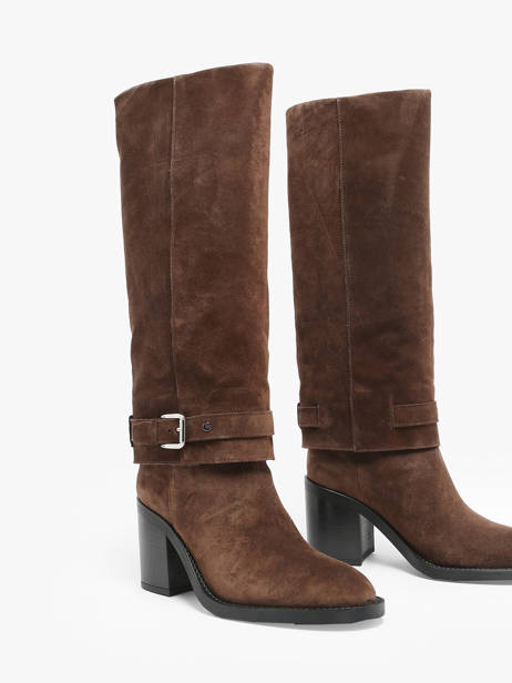 Bottes Ã  Talon Selena En Cuir Alpe Marron women 52841133 vue secondaire 2