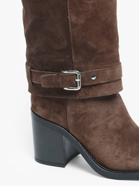 Bottes Ã  Talon Selena En Cuir Alpe Marron women 52841133 vue secondaire 4