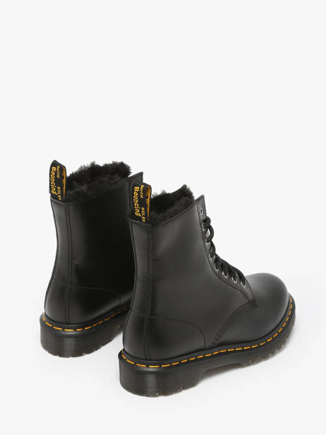 Bottines 1460 Serena En Cuir Dr martens Noir women Boots 1460 Serena DoublÃ©es de Fourrure SynthÃ©tique vue secondaire 3