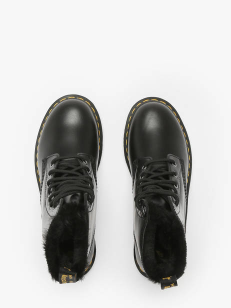 Bottines 1460 Serena En Cuir Dr martens Noir women Boots 1460 Serena DoublÃ©es de Fourrure SynthÃ©tique vue secondaire 4