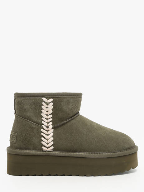 Bottines Platform Spike Colors of california Vert accessoires Platform boot spike stitching