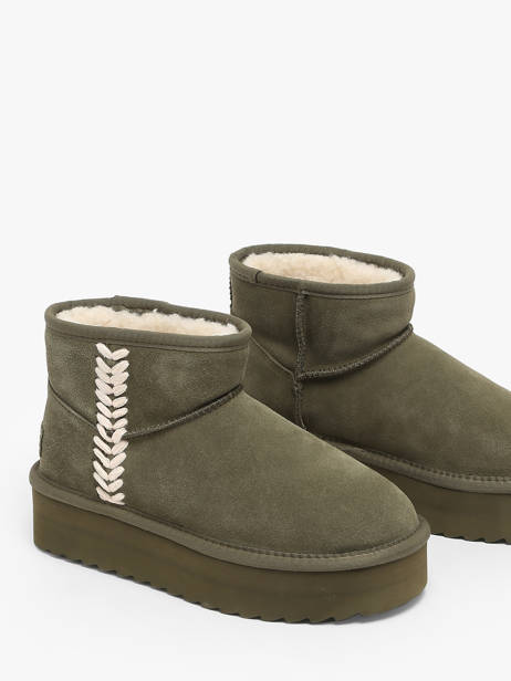 Bottines Platform Spike Colors of california Vert accessoires Platform boot spike stitching vue secondaire 2
