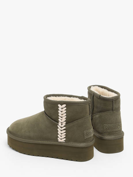 Bottines Platform Spike Colors of california Vert accessoires Platform boot spike stitching vue secondaire 3