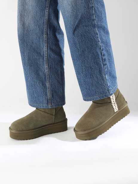 Bottines Platform Spike Colors of california Vert accessoires Platform boot spike stitching vue secondaire 1