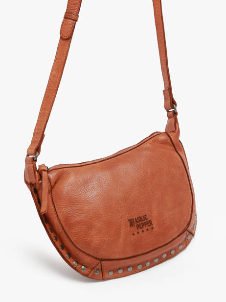 Sac BandouliÃ¨re Barcelone Cuir Basilic pepper Marron barcelone BBAC05 vue secondaire 2