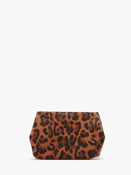 Porte-monnaie Cuir Paul marius Marron leopard GUSTALEO vue secondaire 2