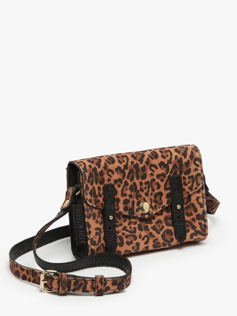 Sac Bandoulière Mini Leopard Cuir Paul marius Marron leopard MINILEO vue secondaire 2