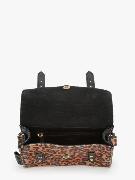 Sac Bandoulière Mini Leopard Cuir Paul marius Marron leopard MINILEO vue secondaire 3