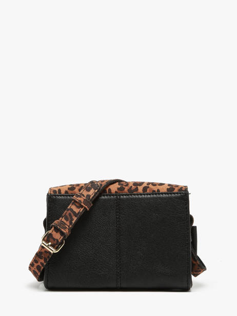 Sac Bandoulière Mini Leopard Cuir Paul marius Marron leopard MINILEO vue secondaire 4