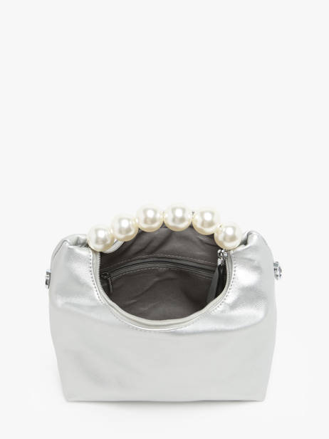 Sac De SoirÃ©e Miniprix Argent perle KJ62044 vue secondaire 2