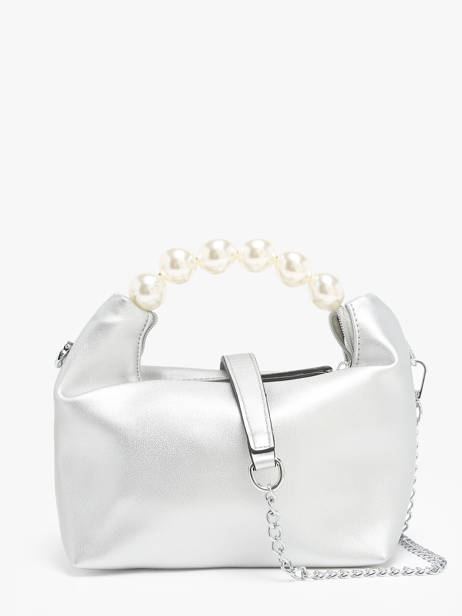 Sac De SoirÃ©e Miniprix Argent perle KJ62044 vue secondaire 3