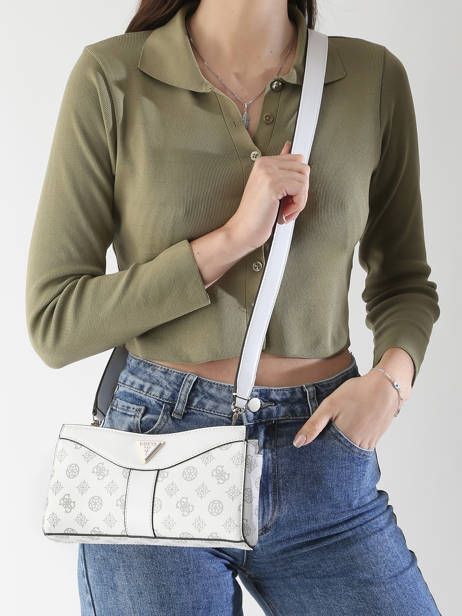 Sac BandouliÃ¨re Izzy Polyurethane Guess Blanc izzy PG952112 vue secondaire 1