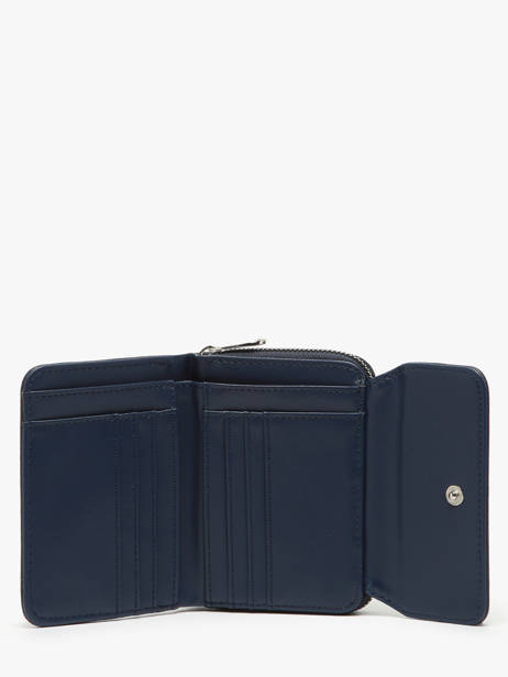 Compact Zip Wallet Grained Miniprix Blue grained H6012 other view 1