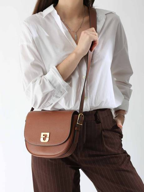 Sac BandouliÃ¨re Premium Cuir Gerard darel Marron premium DBS50424 vue secondaire 1