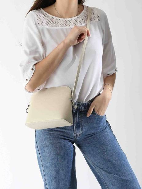Sac BandouliÃ¨re Caviar Cuir Milano Beige caviar CA240614 vue secondaire 1