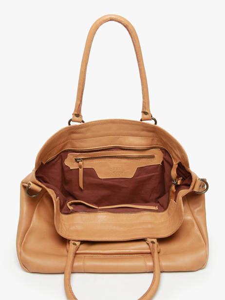 Sac PortÃ© Ã©paule A4 Cow Cuir Basilic pepper Marron cow BCOW78 vue secondaire 3