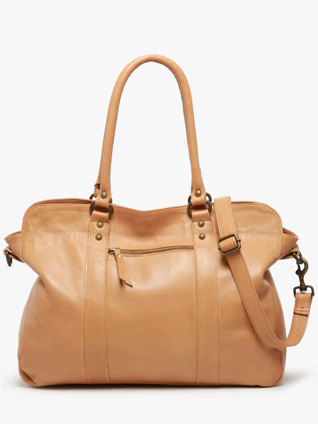 Sac PortÃ© Ã©paule A4 Cow Cuir Basilic pepper Marron cow BCOW78 vue secondaire 4