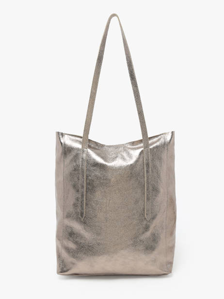 Sac Porté épaule A4 Nine Cuir Milano Argent nine NI24111 vue secondaire 4