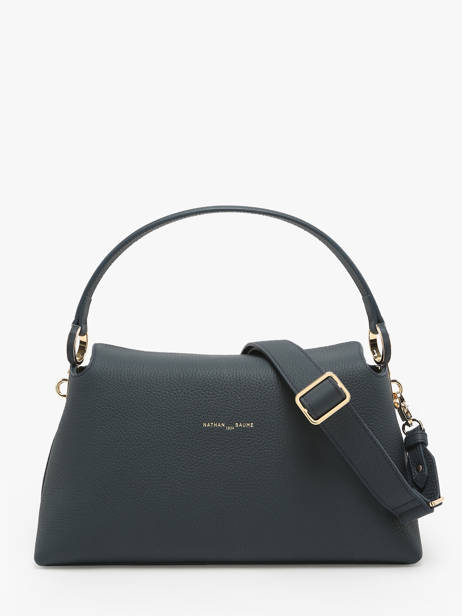 Sac Porté épaule Freesia Cuir Nathan baume Bleu eden 4 vue secondaire 4