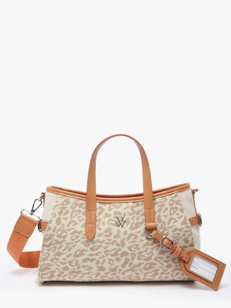 Sac PortÃ© Main Leopard Polyester Vanessa wu Marron leopard MA0132M