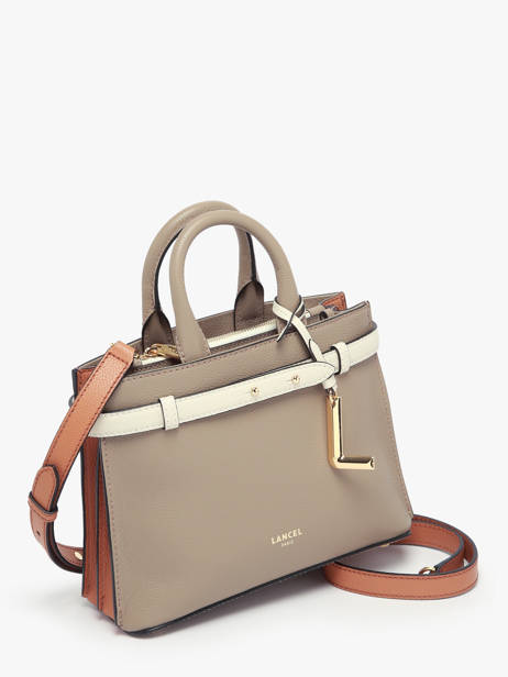 Sac PortÃ© Main Faubourg Cuir Lancel Blanc faubourg A13547 vue secondaire 2