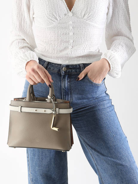 Sac PortÃ© Main Faubourg Cuir Lancel Blanc faubourg A13547 vue secondaire 1