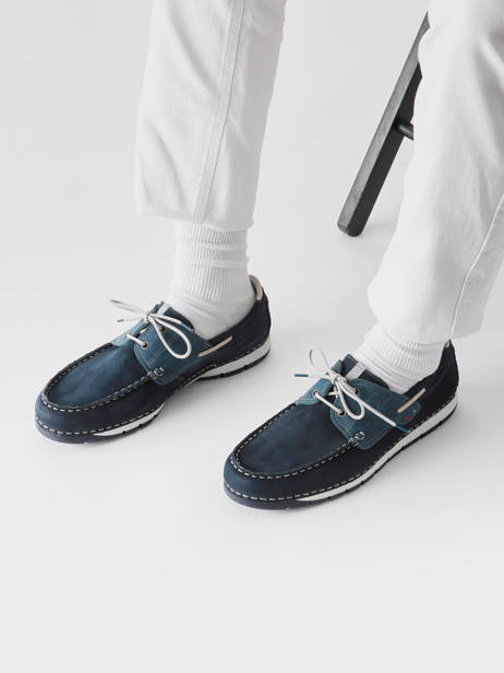 Chaussures De Ville Cross En Cuir Fluchos Bleu men F1449 vue secondaire 1