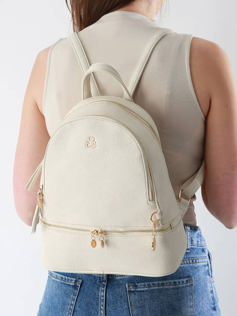 Sac à Dos Lulu castagnette Beige zip WILLO vue secondaire 1