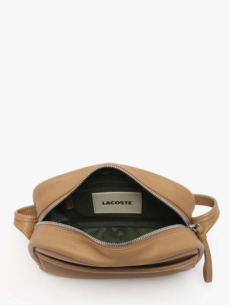 Sac BandouliÃ¨re City Court Cuir Lacoste Beige city court NF4506IE vue secondaire 3
