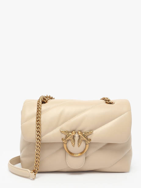 Sac BandouliÃ¨re Love Bag Puff Cuir Pinko Beige love bag puff A0F2