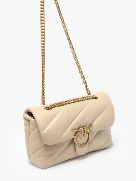 Sac BandouliÃ¨re Love Bag Puff Cuir Pinko Beige love bag puff A0F2 vue secondaire 2