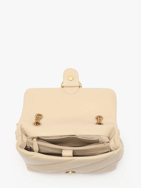Sac BandouliÃ¨re Love Bag Puff Cuir Pinko Beige love bag puff A0F2 vue secondaire 3
