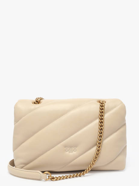 Sac BandouliÃ¨re Love Bag Puff Cuir Pinko Beige love bag puff A0F2 vue secondaire 4