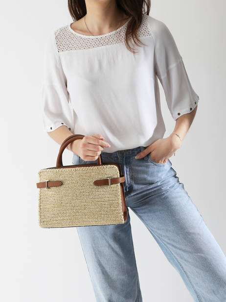 Sac PortÃ© Main Emie Le tanneur Beige emie TEMI16M2 vue secondaire 1